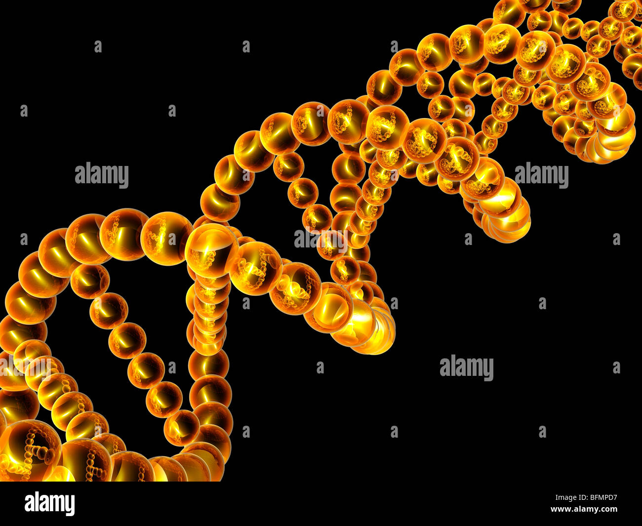DNA molecule, artwork Stock Photo