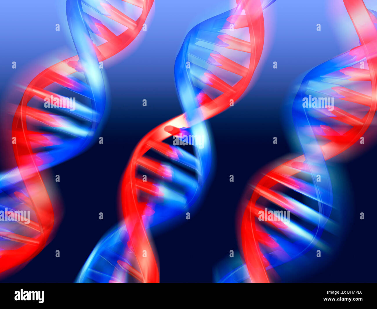 DNA molecules, artwork Stock Photo