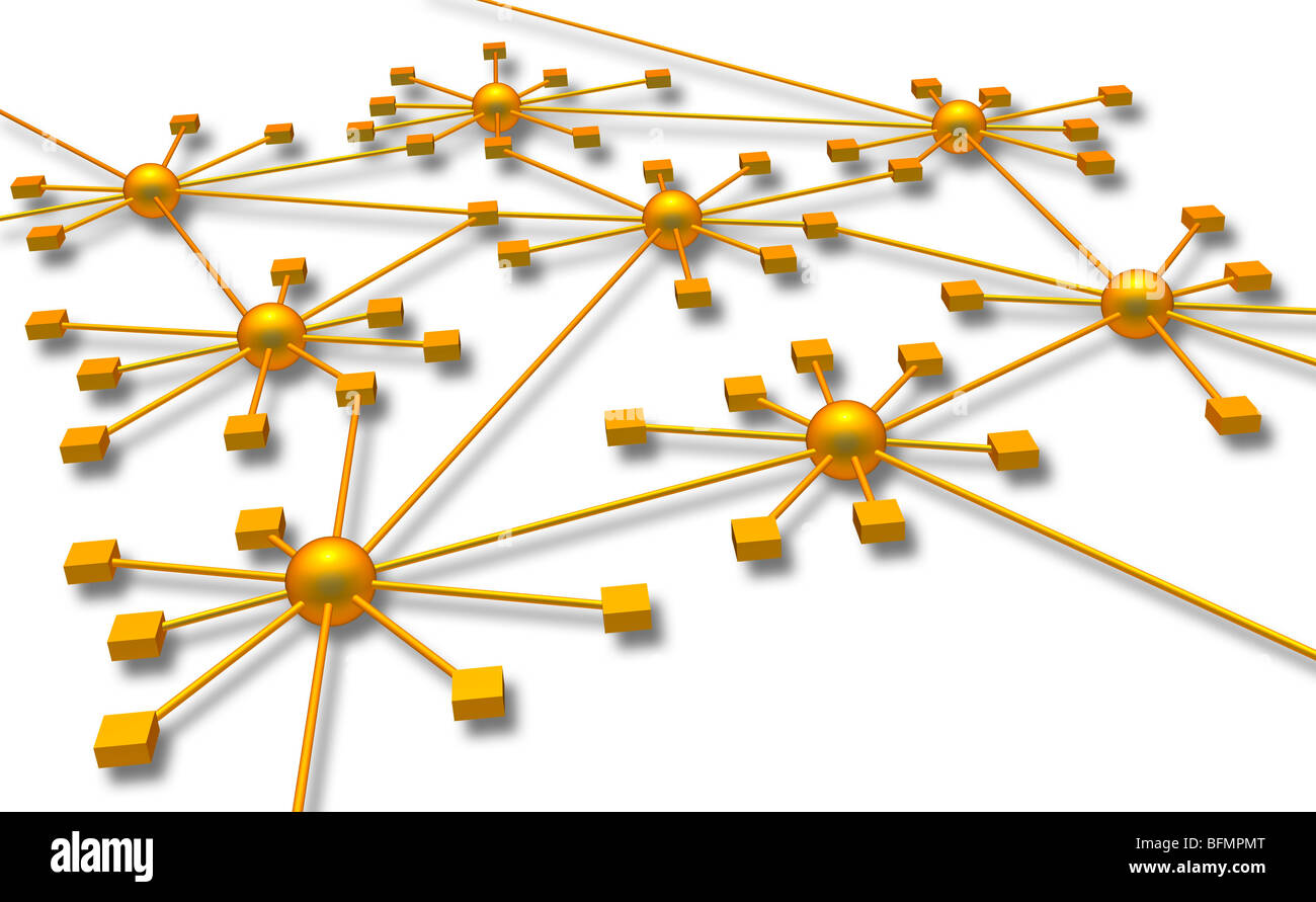 Network diagram Stock Photo
