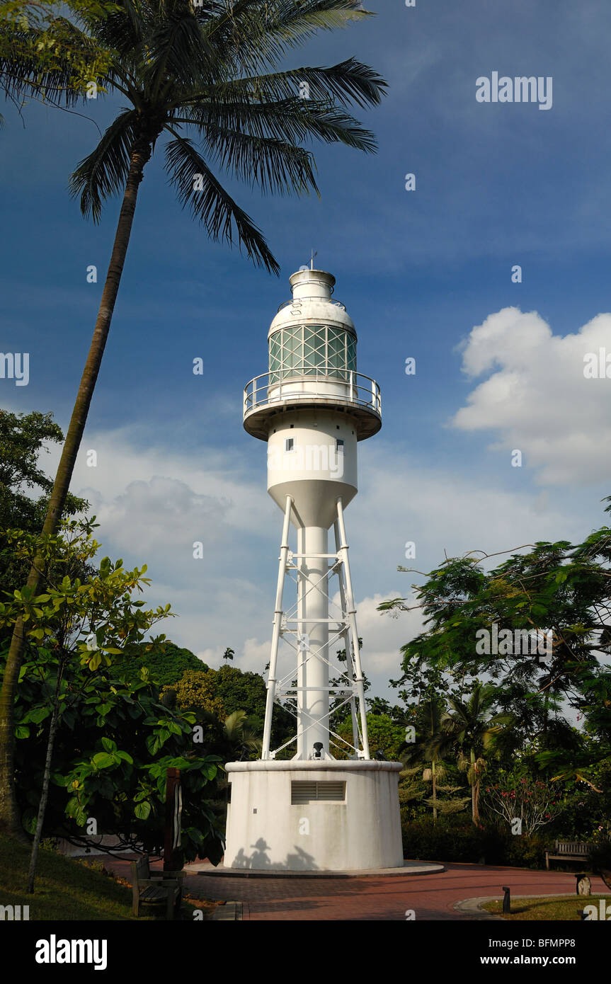 Historic Lighthouse (1902) Fort Canning Park (Bukit Larangan or Forbidden Hill), Singapore Stock Photo