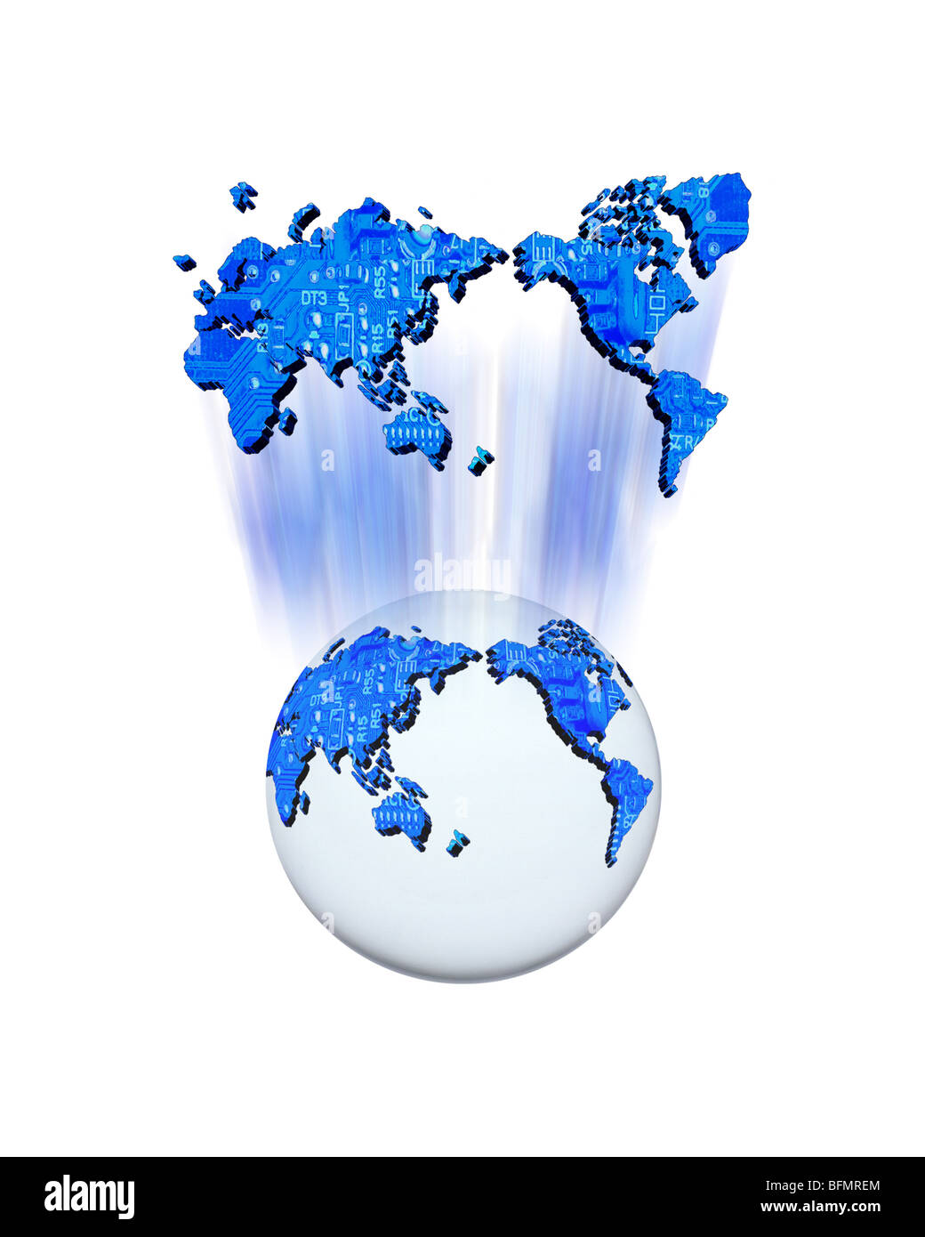 Numbers world map Cut Out Stock Images & Pictures - Alamy