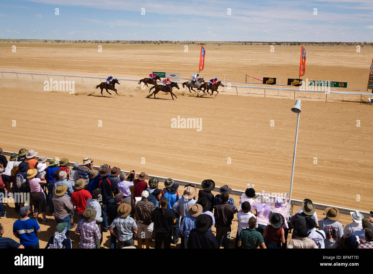 Australia, Queensland, Birdsville.Outback horse racing at the annual