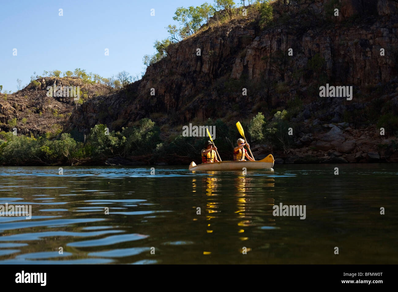 Australia, Northern Territory, Katherine. Canoeing in Nitmiluk