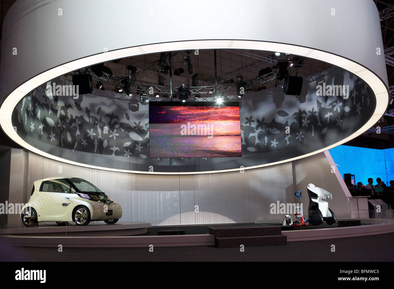 Toyota’s presentation for press at the 2009 Tokyo Motor show Stock Photo