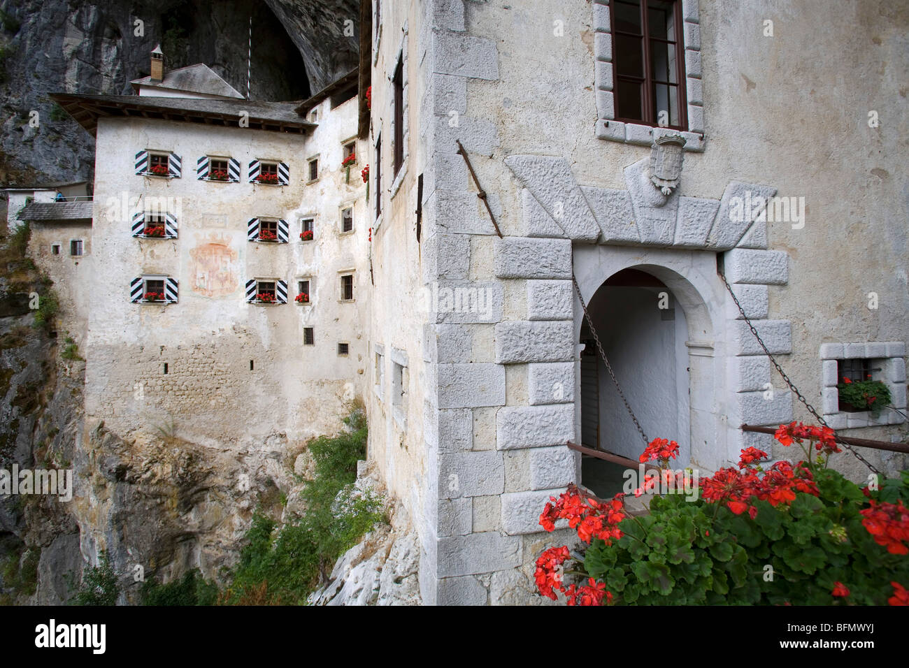 Slovenia, Predjama Castle. A Renaissance castle built within a cave mouth in southwestern Slovenia, near Postojna. Stock Photo