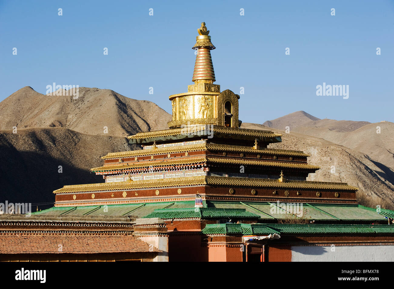China, Gansu Province, Xiahe, Labrang Monastery (1709) Stock Photo