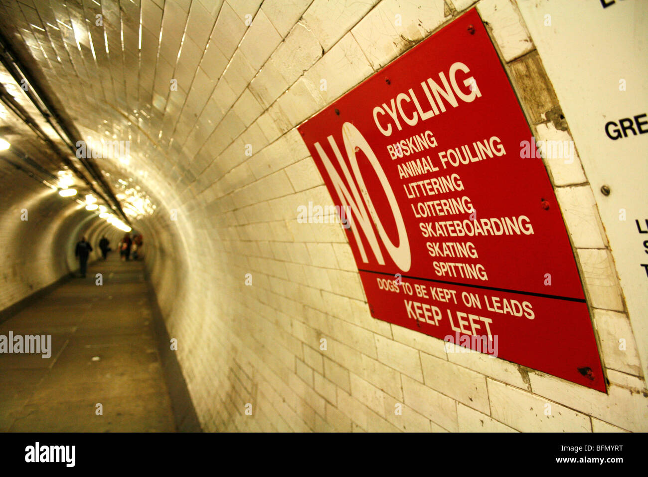 England, London. Greenwich Foot Tunnel in London Stock Photo Alamy