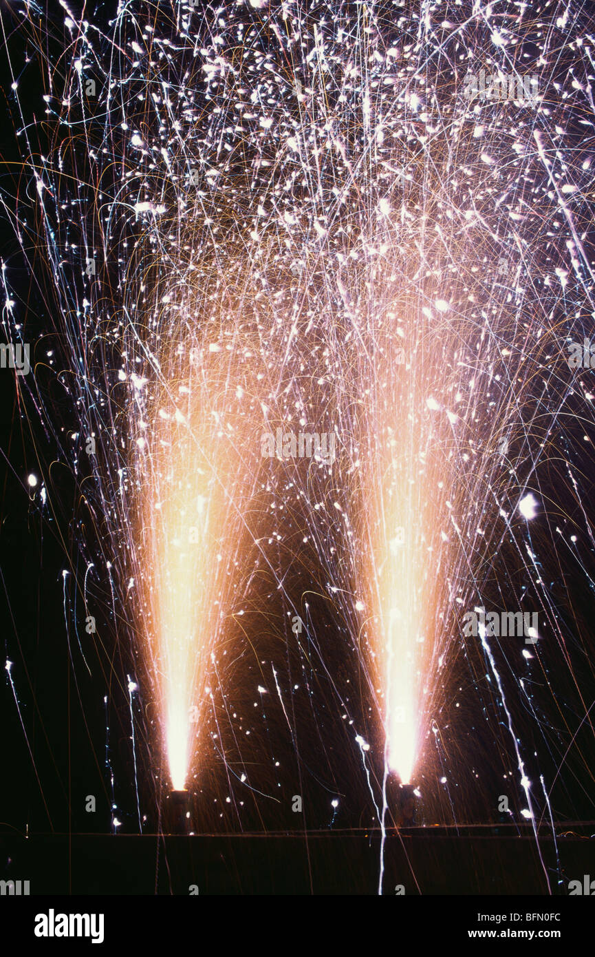 NMK 60914 : Flower pots crackers for Diwali deepawali festival Stock