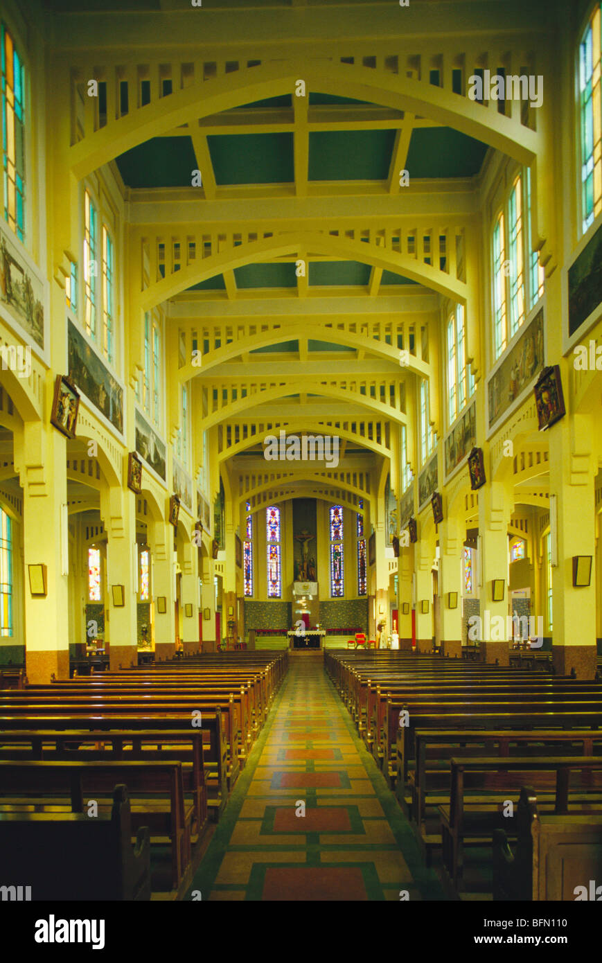 AAD 61111 Saint Mary cathedral interior ; Shillong ; Meghalaya