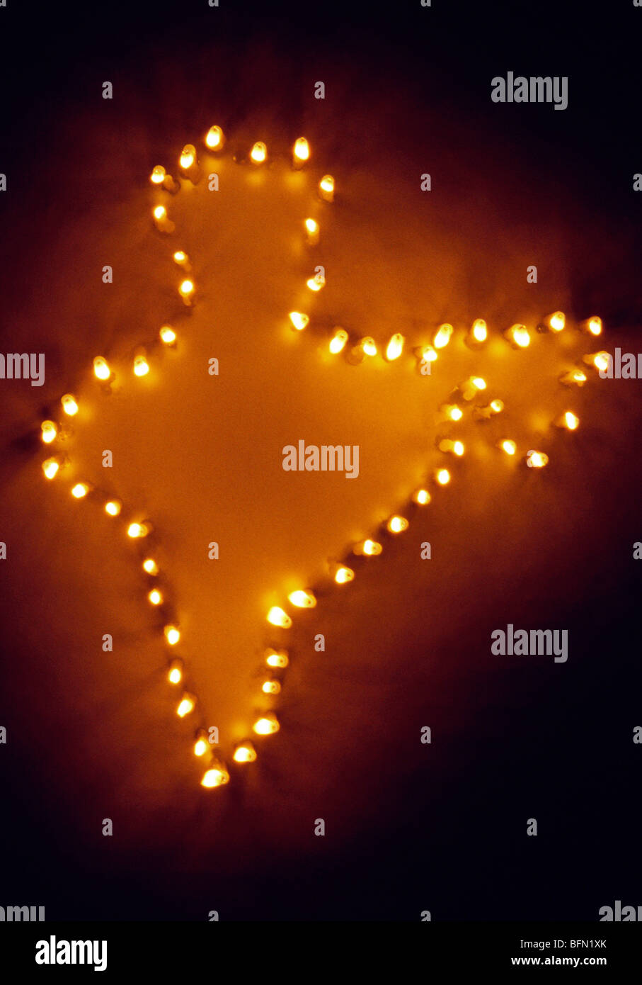 Map of India with candles Stock Photo Alamy
