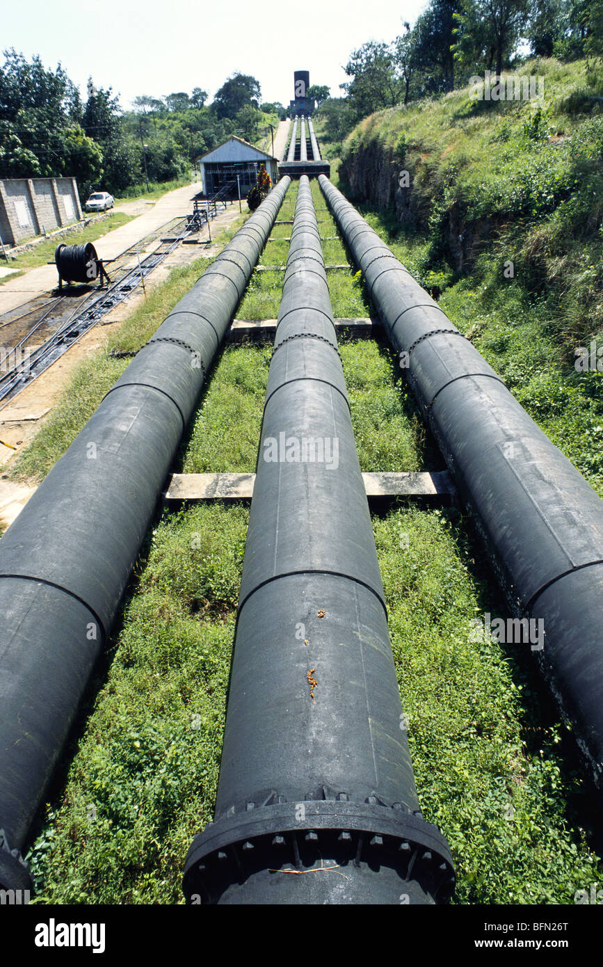 Penstock pipes ; hydro electric power plant ; Kundah ; Nilgiris ; Tamil  Nadu ; India ; Asia Stock Photo - Alamy