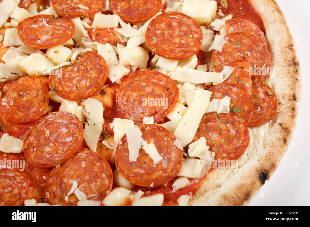 Uncooked take away pepperoni pizza from Pizza Express which are