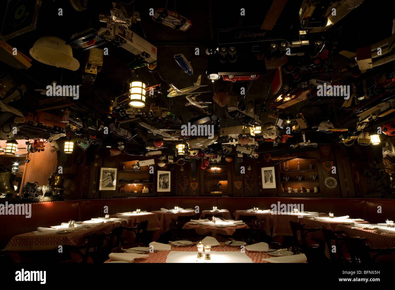 The main dining room at the 21 Club, New York City, USA Stock Photo
