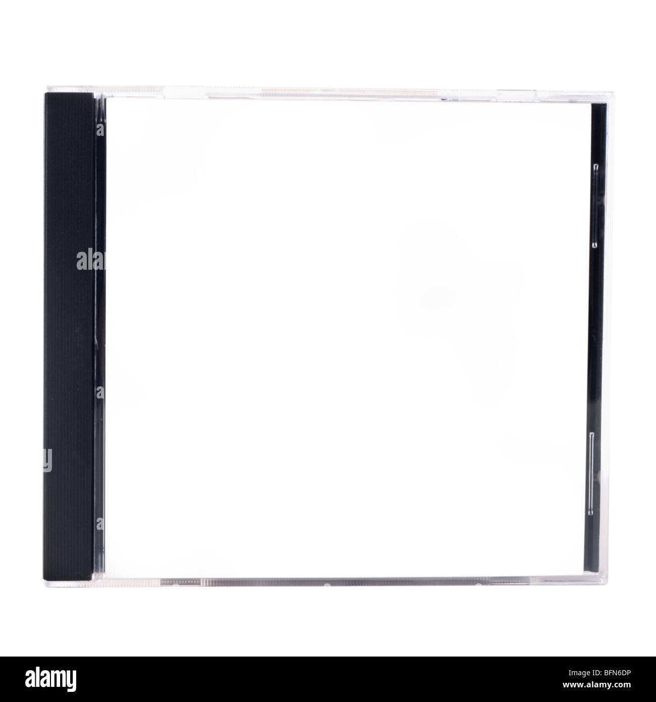 A blank CD case on a white background Stock Photo