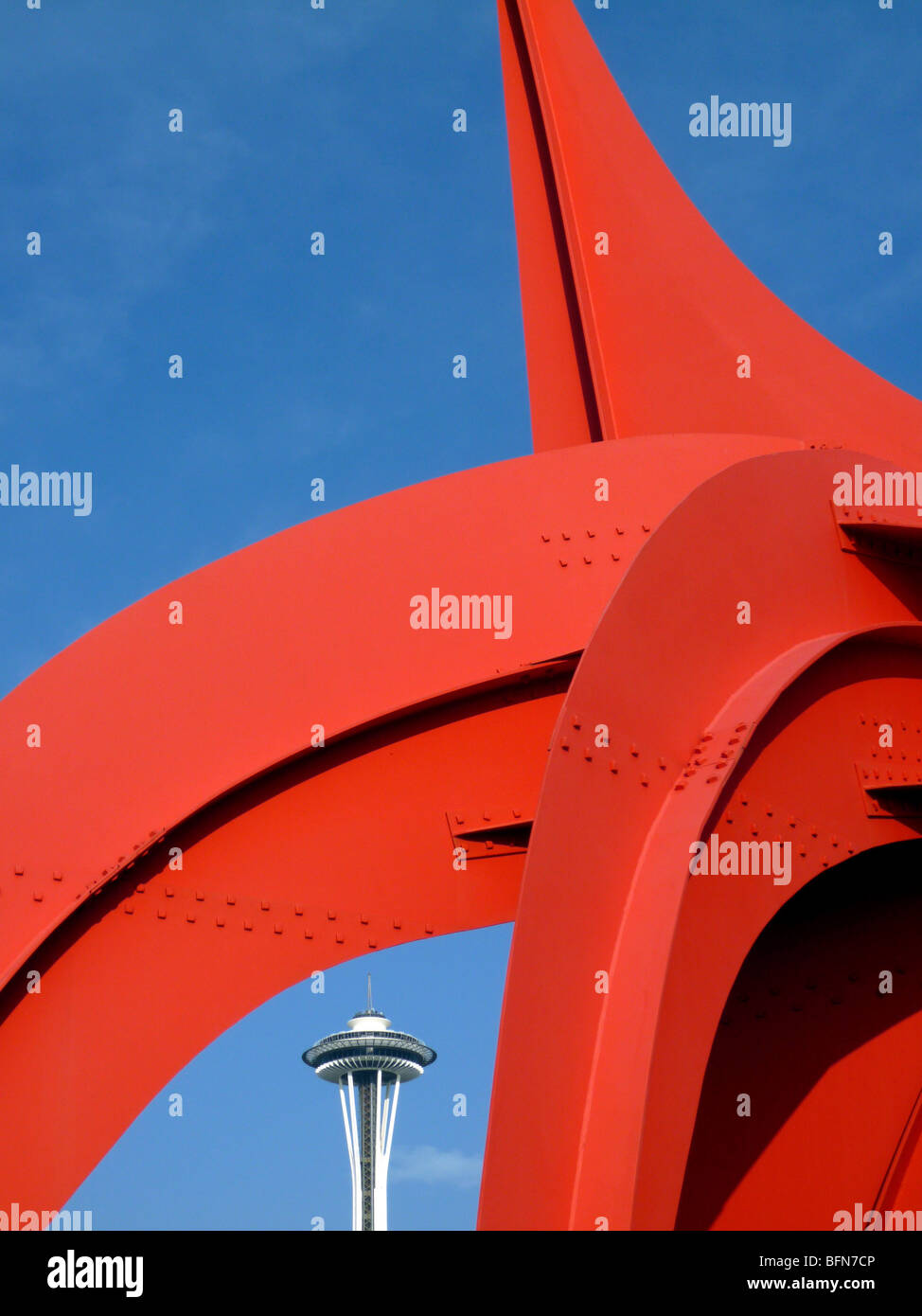 Eagle sculpture by Alexander Calder, Olympic Sculpture Park, Seattle, Washington Stock Photo