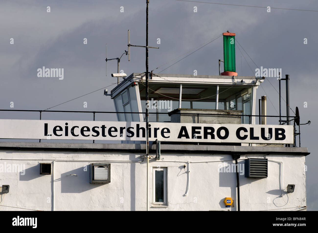 Control tower, Leicester Airport, Stoughton, Leicestershire, England