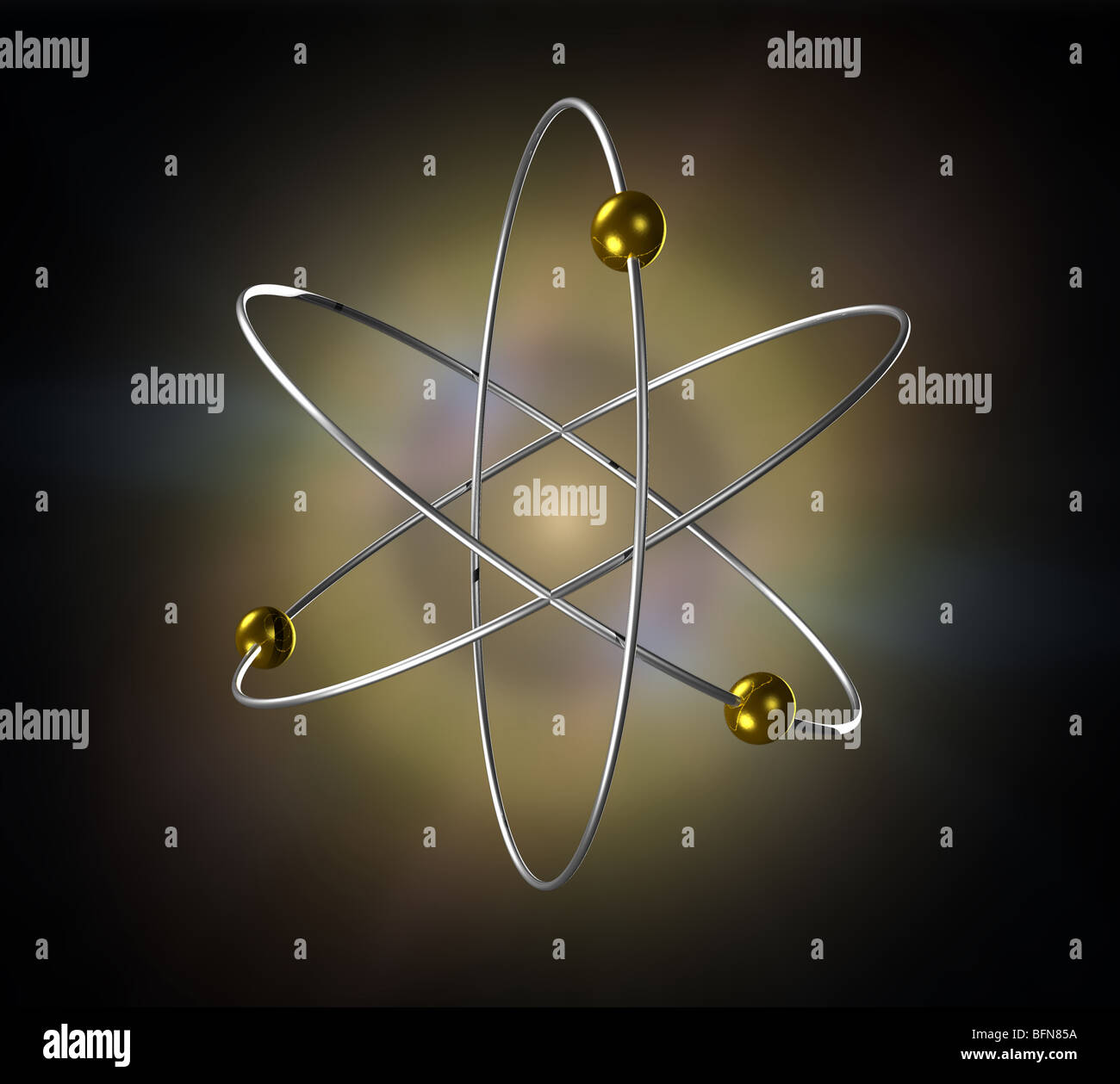 illustration of an atom Stock Photo