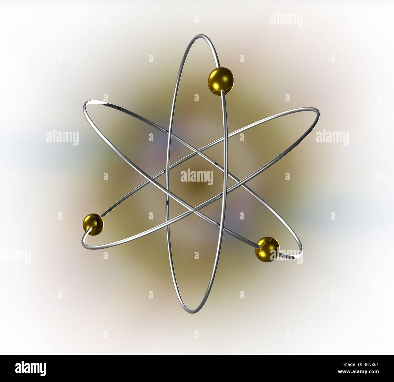 illustration of an atom Stock Photo