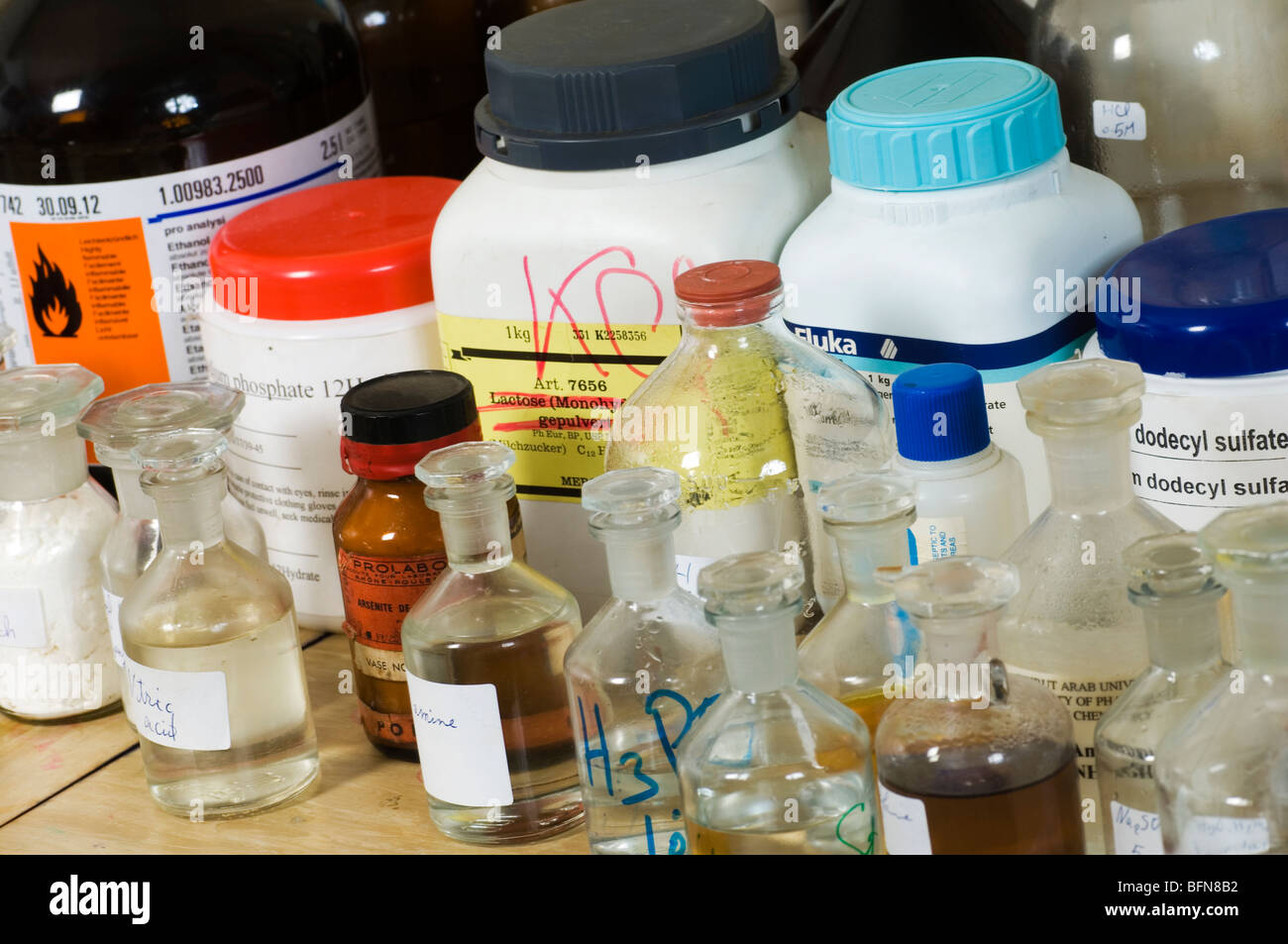 Medical bottles inside a laboratory Beirut Lebanon Middle East Asia
