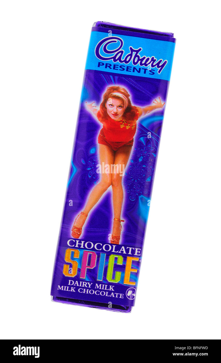 Cadbury Spice Girls Chocolate Bar, Ginger Spice, Geri Halliwell Stock Photo