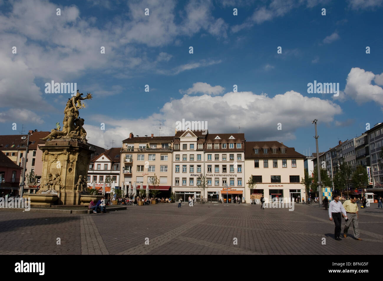 Marktplatz, market square in Mannheim, Germany Stock Photo Alamy