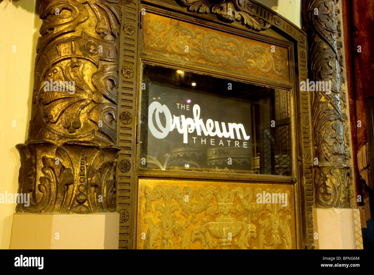 The interior of the Orpheum Theatre, Broadway, downtown Los Angeles Stock Photo