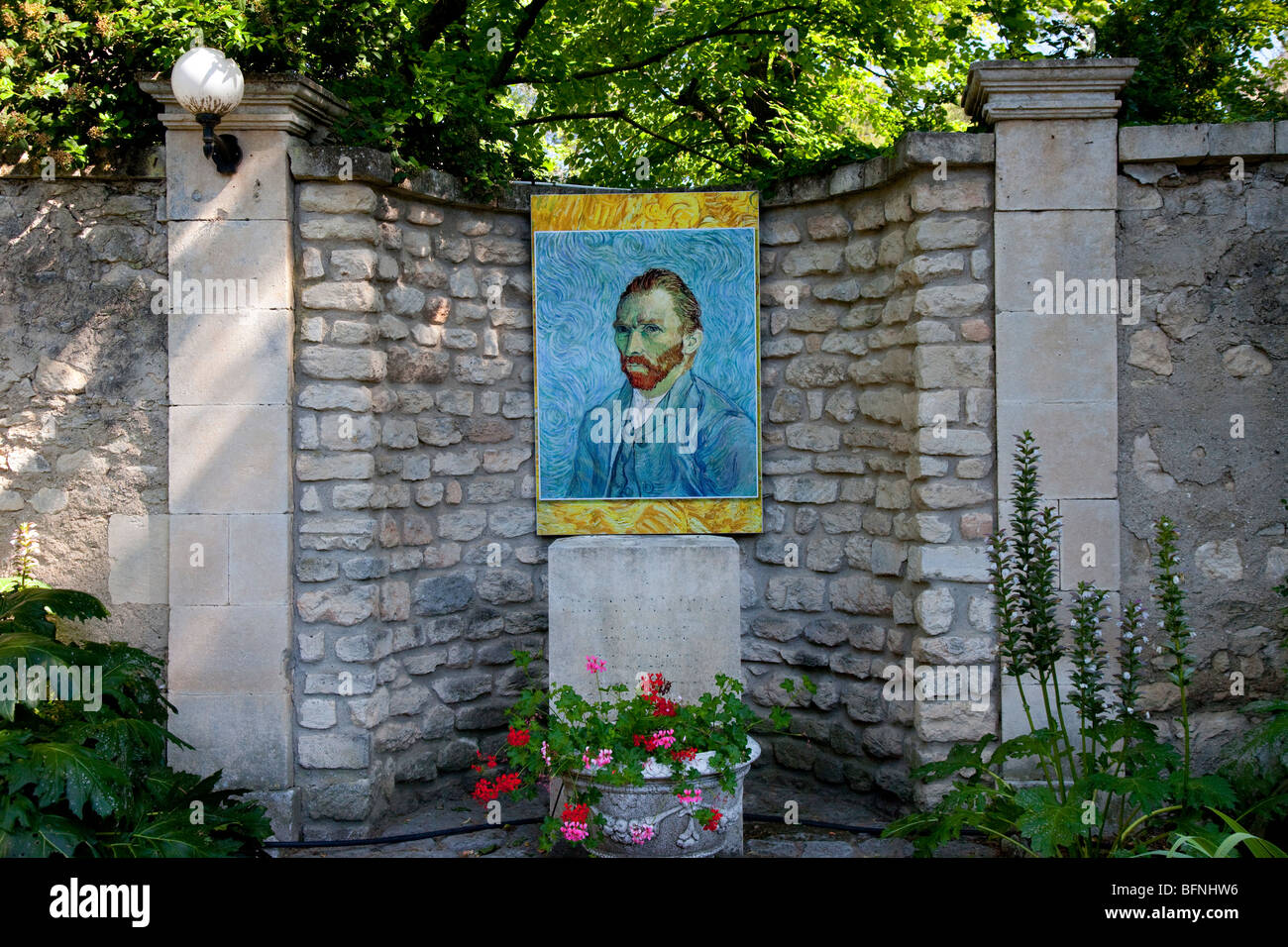 Entrance to Van Gogh's Asylum - St Paul de Mausole in St. Remy de-Provence France Stock Photo