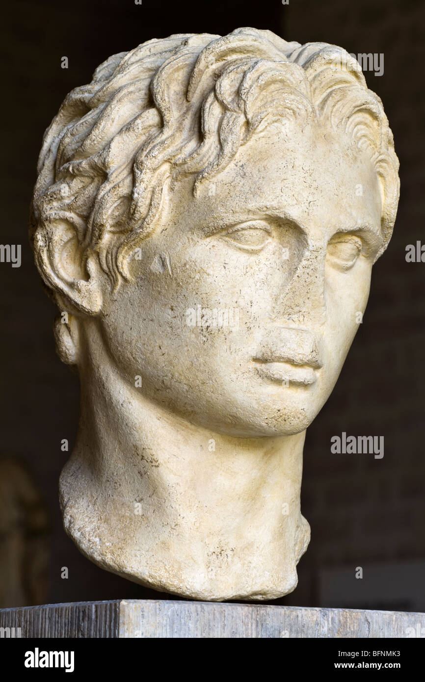 Portrait of Alexander the Great. See description for more info Stock