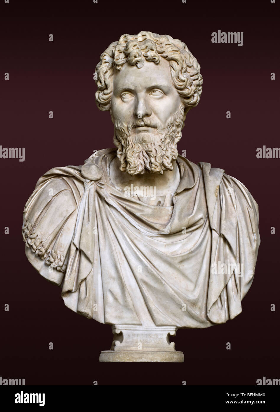 Bust of the Roman Emperor Septimius Severus in the Munich Glyptothek, ca. 200 Stock Photo Alamy
