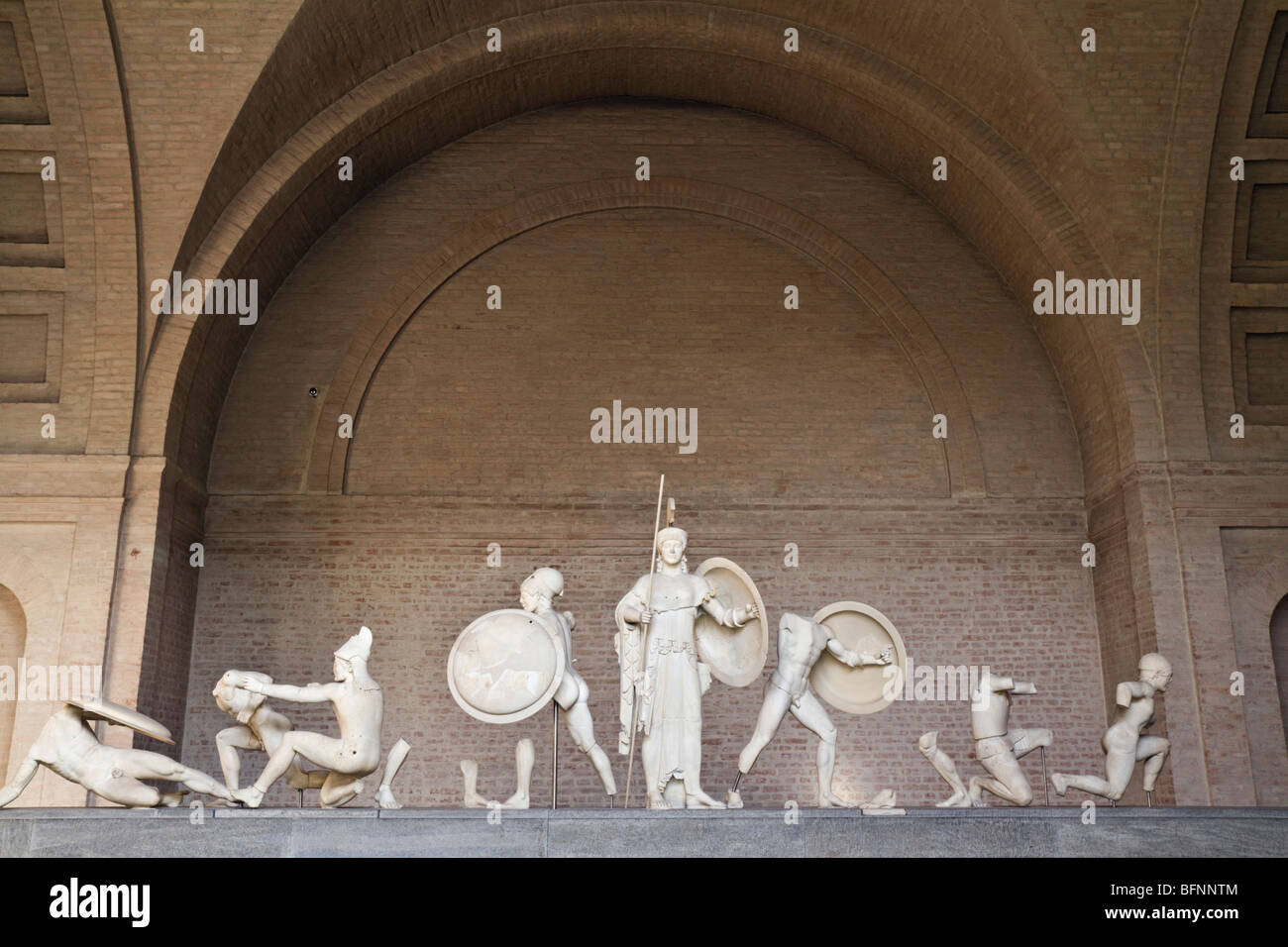 The central portion of the east pediment of the temple of Aphaia at