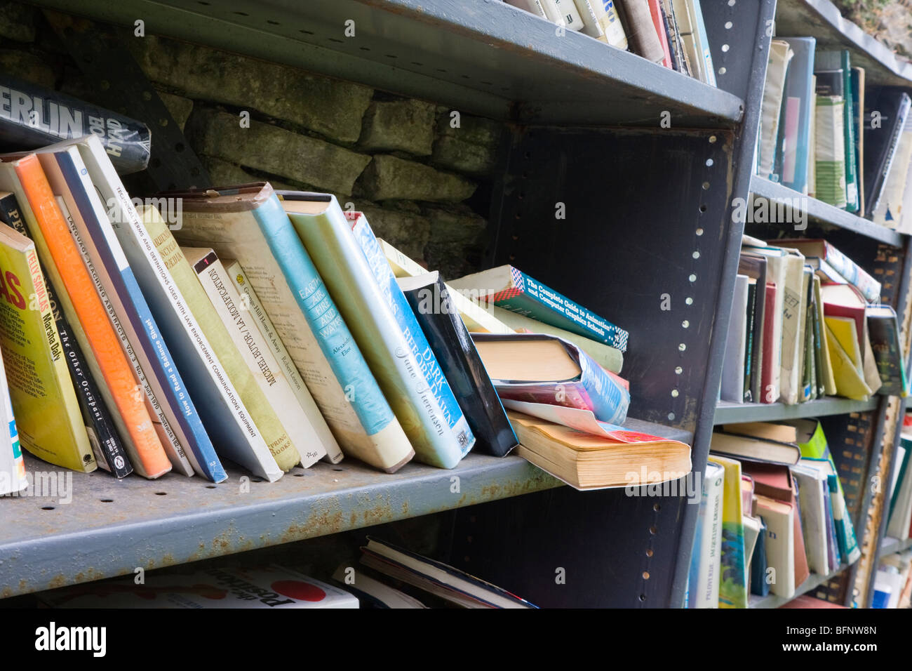 Shelves full of secondhand books Stock Photo Alamy