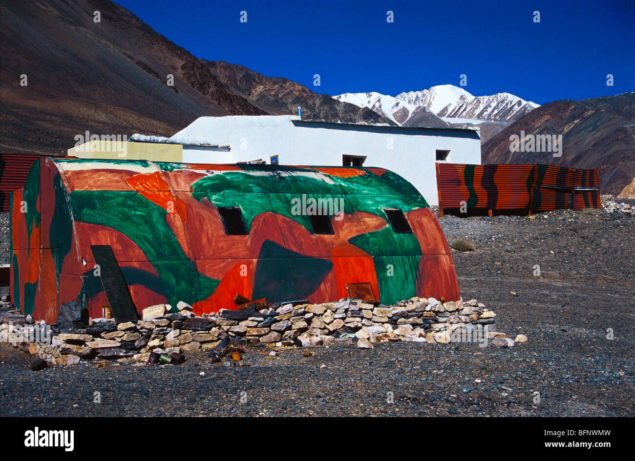 Shelters ; Pangong ; Ladakh ; Jammu and Kashmir ; India ; asia Stock Photo