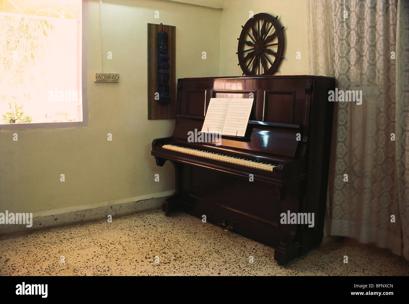 Piano in house ; bombay ; mumbai ; maharashtra ; india ; asia Stock Photo