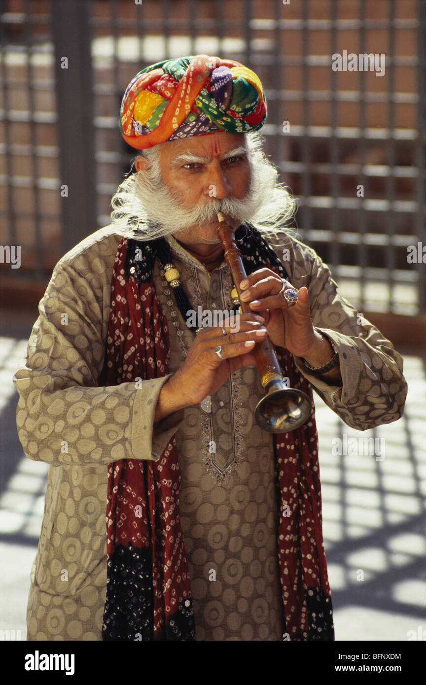 Folk musician shehnai sehnai player playing musical instrument from