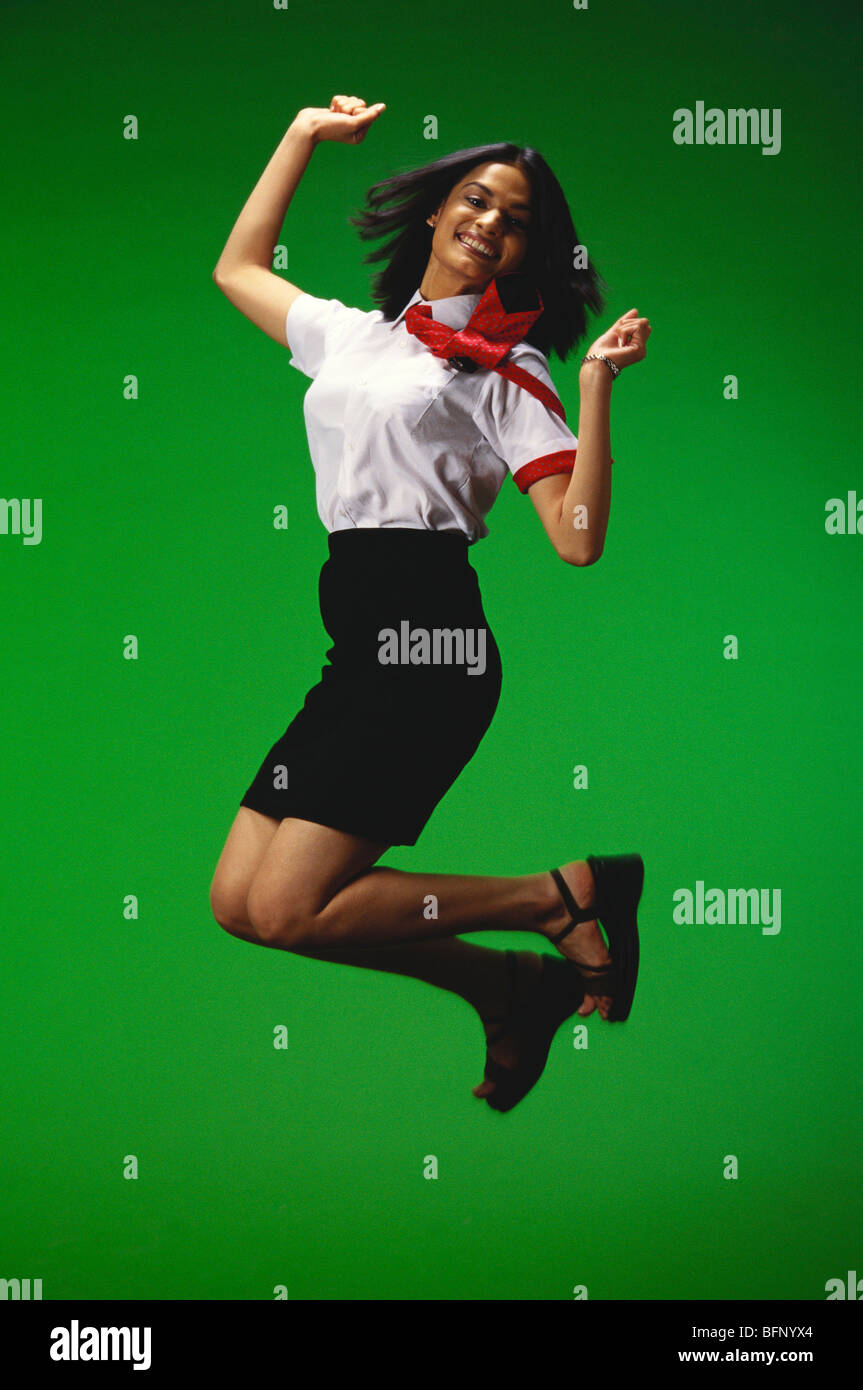 Woman red skirt white hi-res stock photography and images - Alamy