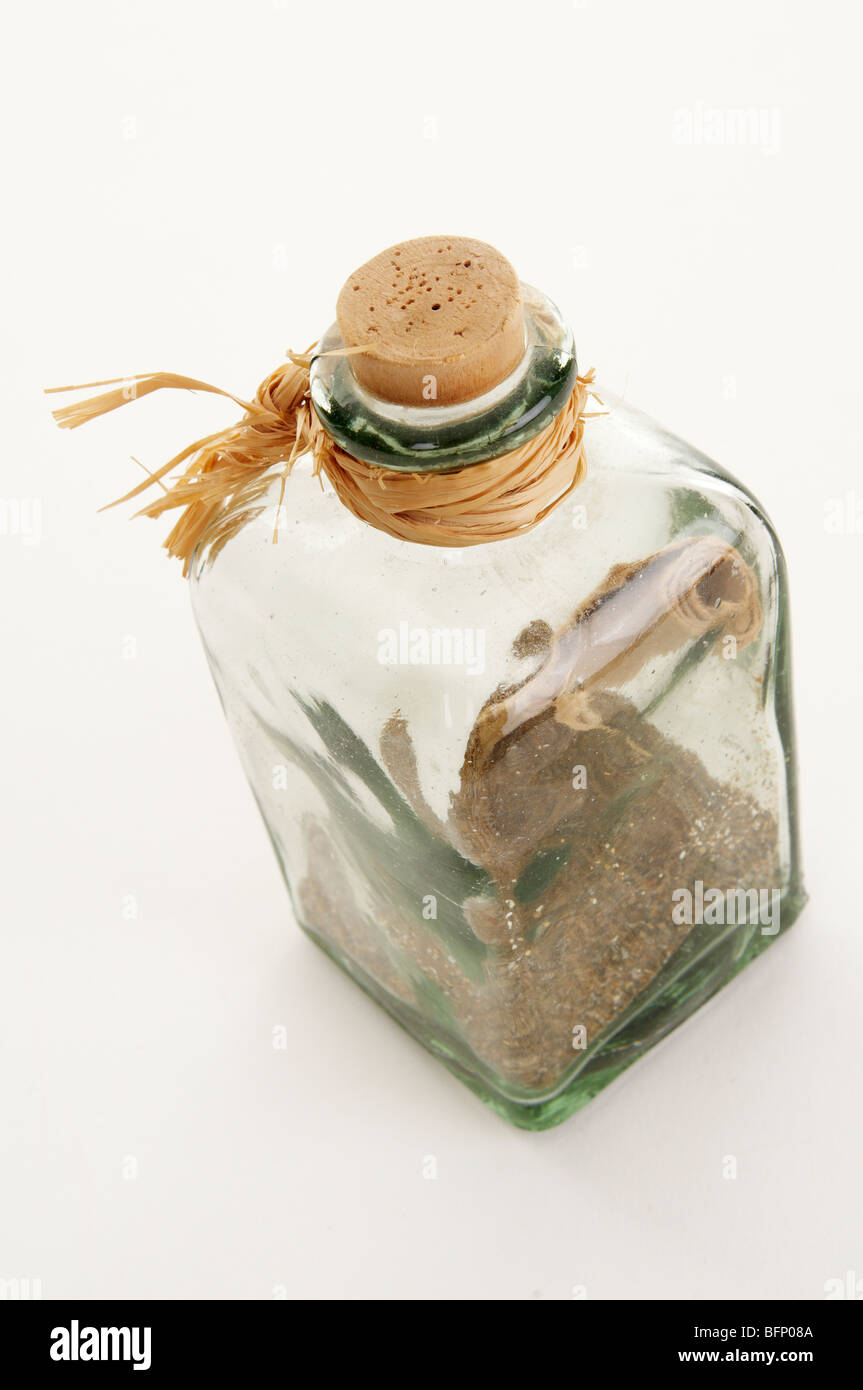 Message in a Bottle Stock Photo