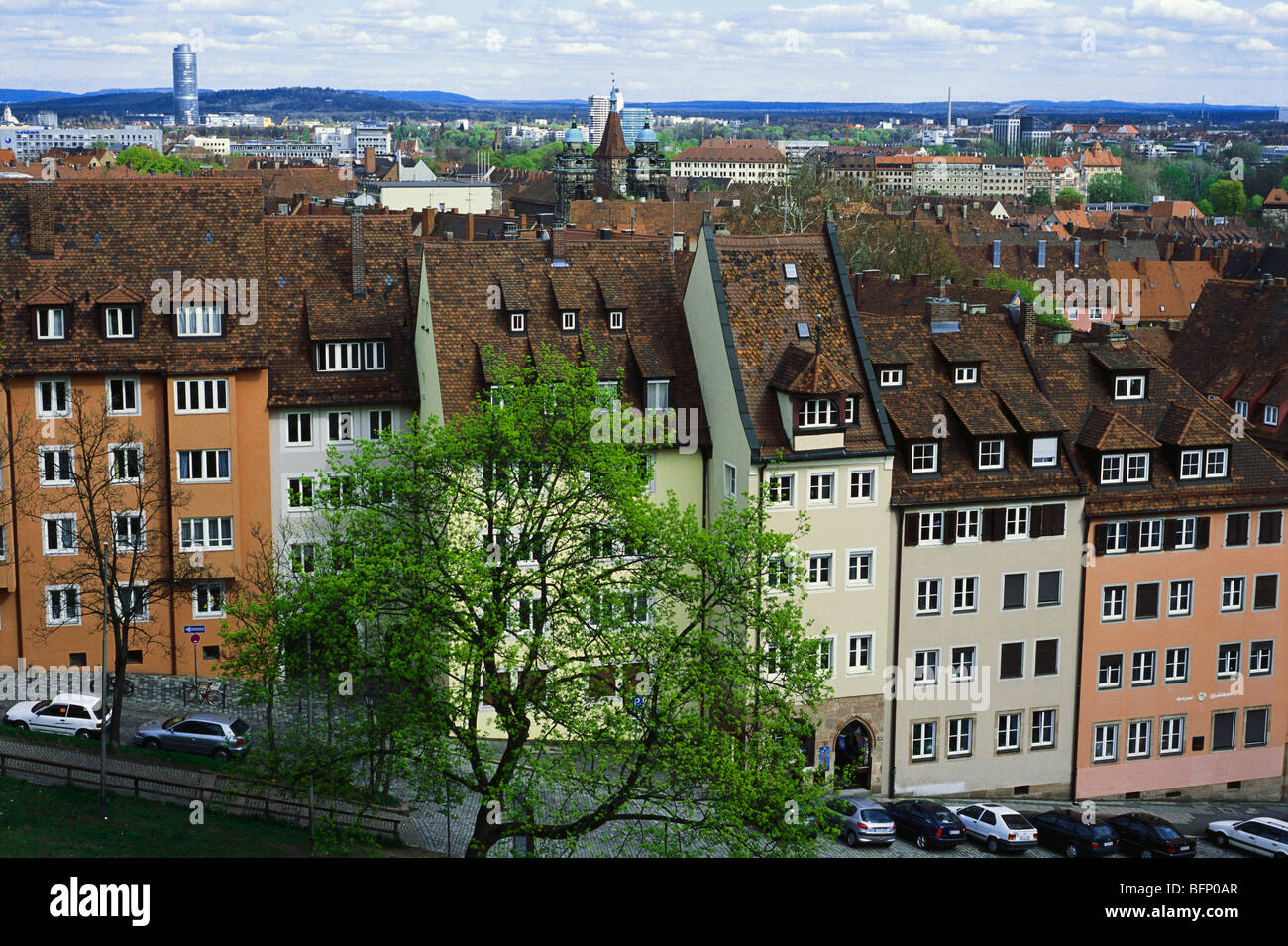Houses ; Nuremberg ; Bavaria ; Germany ; Europe Stock Photo