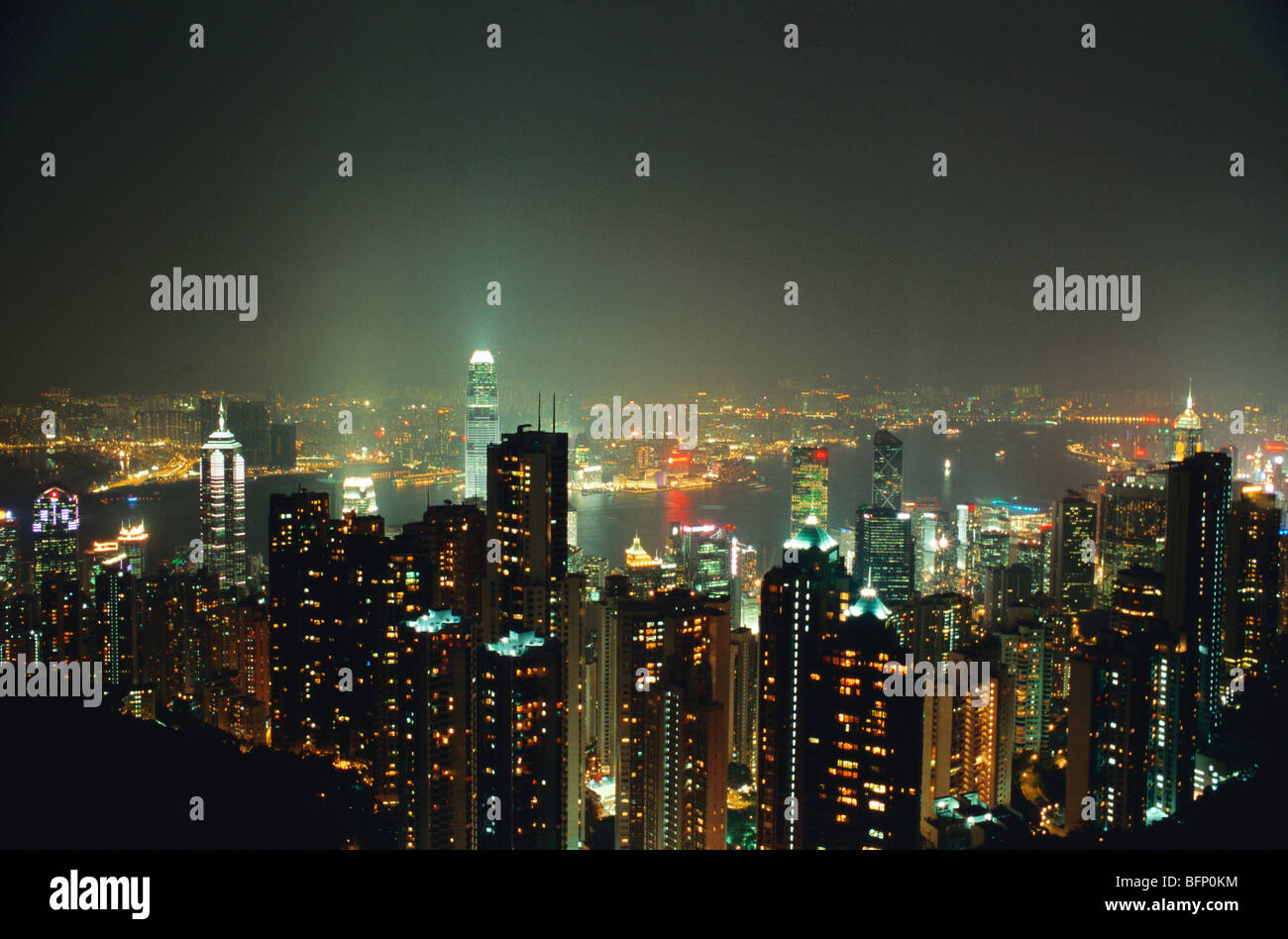 Hong Kong harbor from Victoria Peak Stock Photo - Alamy