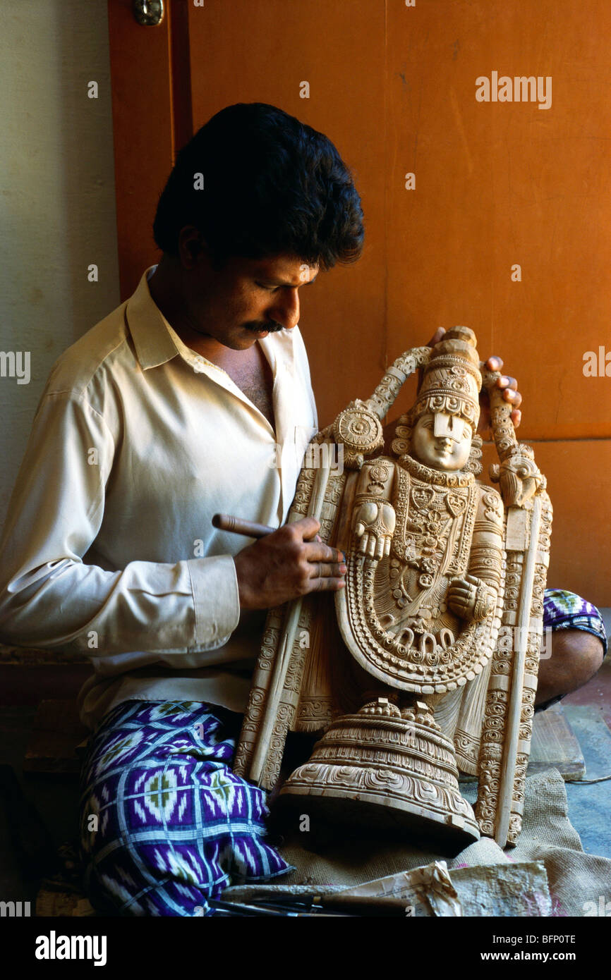 Sandalwood carving ; Mysore ; Karnataka ; India ; asia Stock Photo