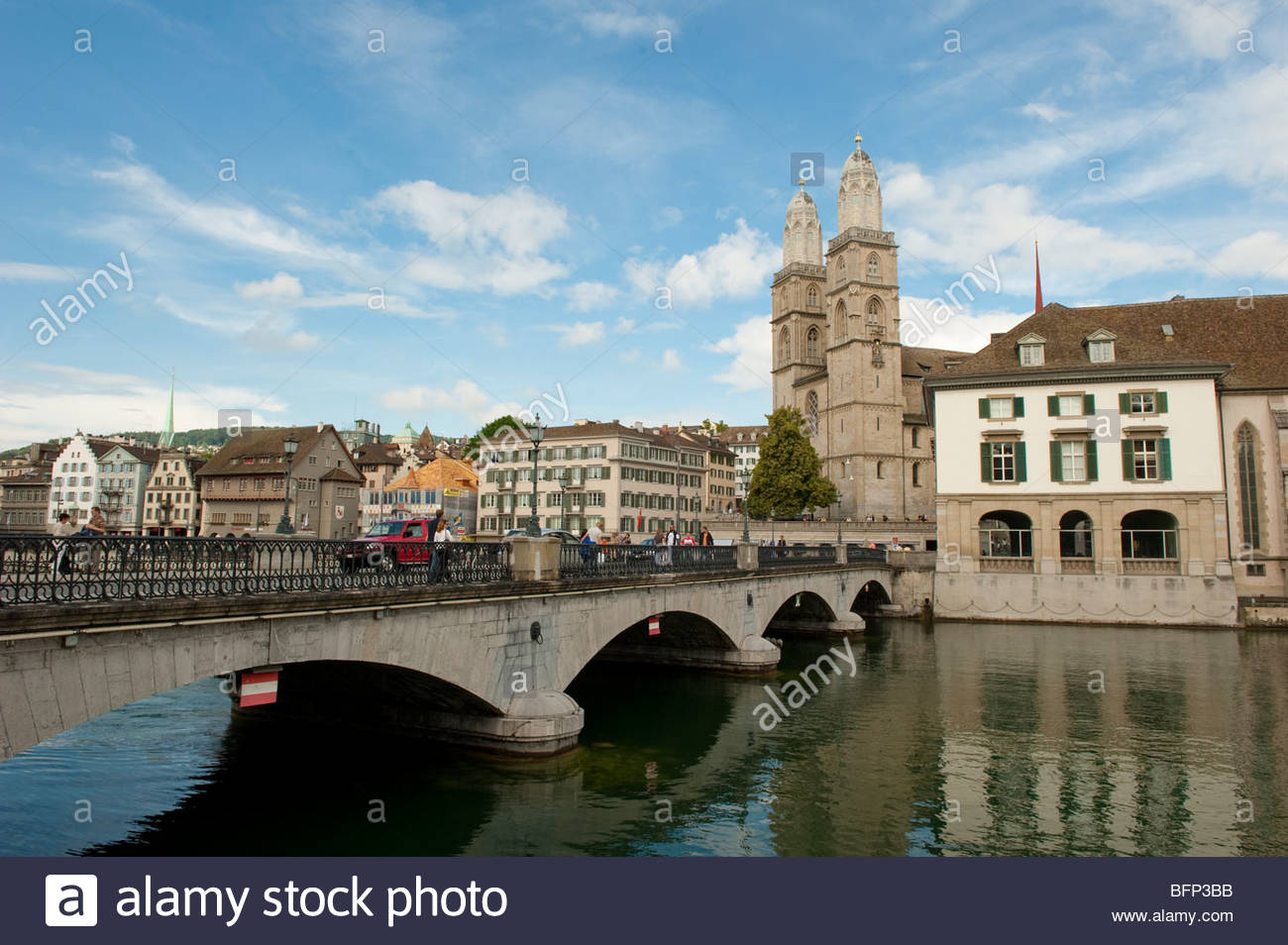 Bridge over the Limmat River in Zurich Stock Photo 26915823 Alamy