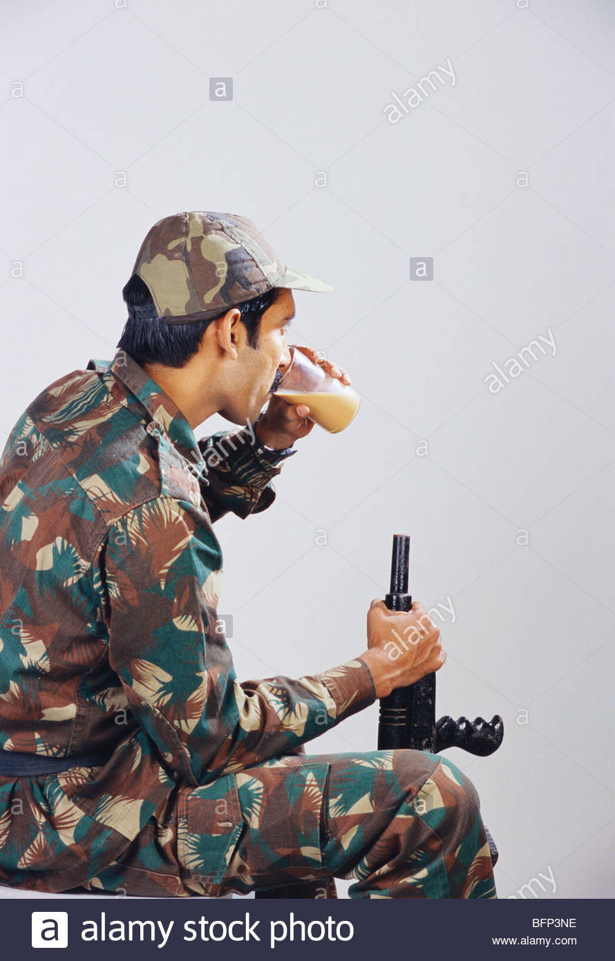 Soldier Drinking Tea Stock Photos & Soldier Drinking Tea Stock Images