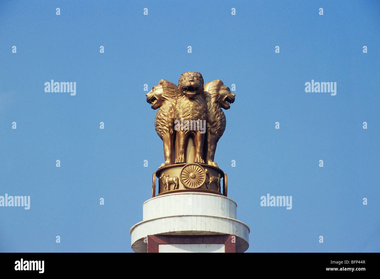 Ashoka Lions ; Ashok Stambha ; Ashoka Pillar ; 4 headed Lion ; Lion