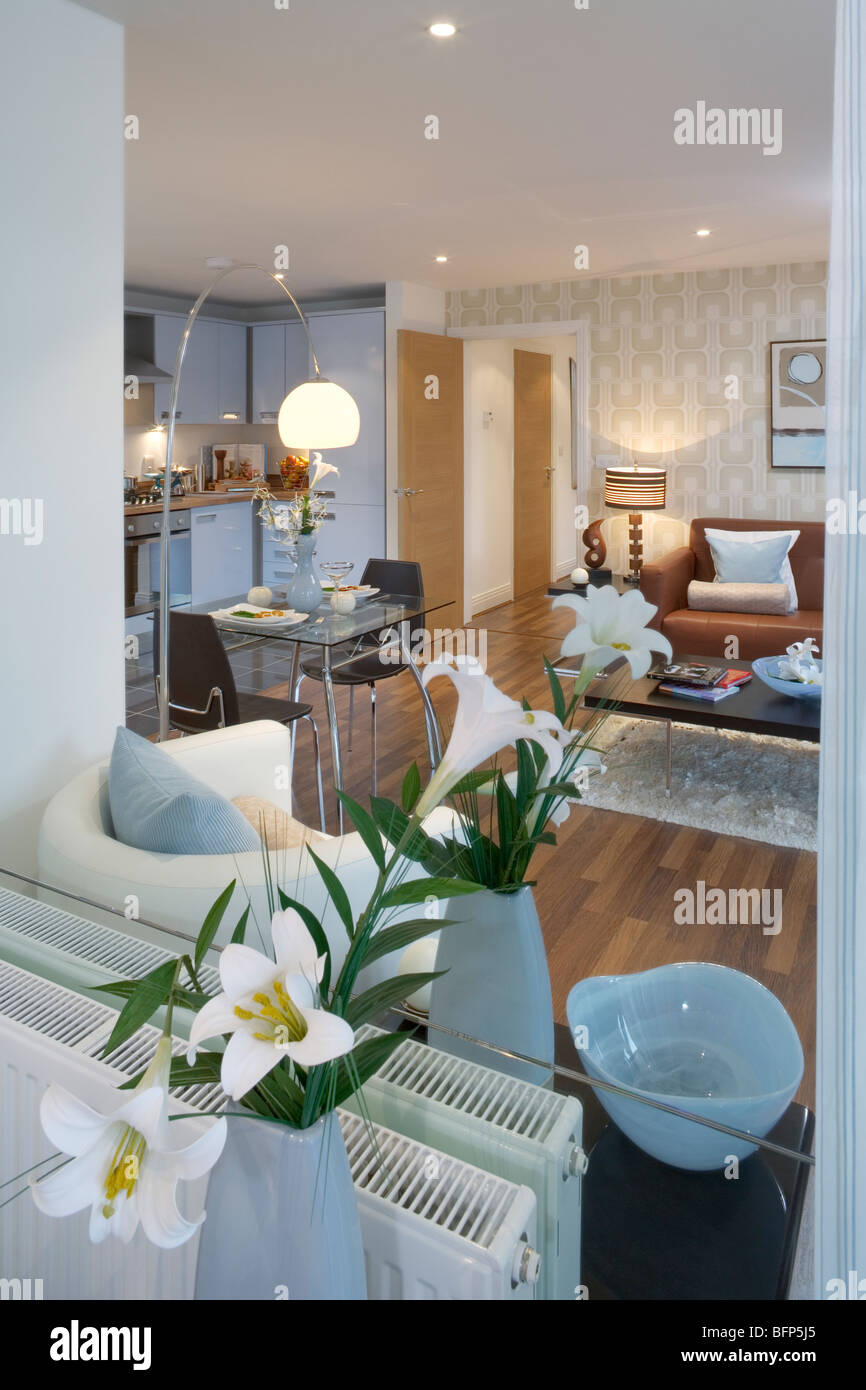 Modern lounge kitchen diner hi-res stock photography and images - Alamy