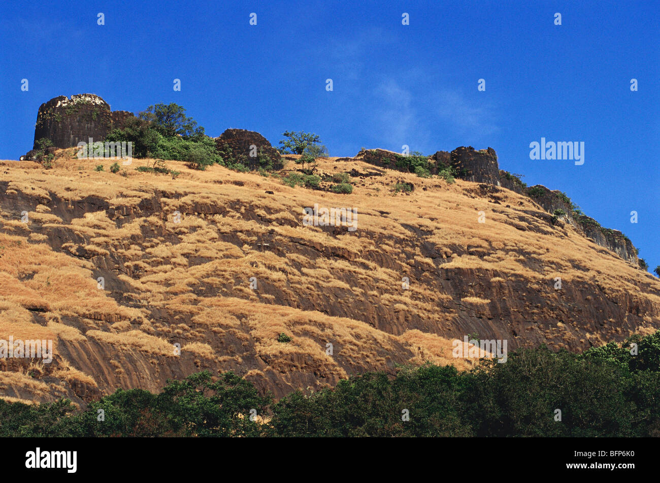 Rajmachi fort ; Sahyadri mountains ; Western Ghats ; Pune ; Maharashtra ;  India ; Asia Stock Photo - Alamy