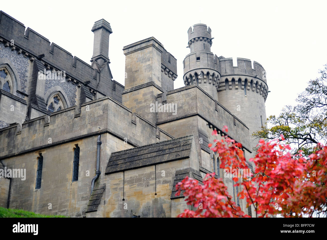 Arundel Castle turrets Stock Photo
