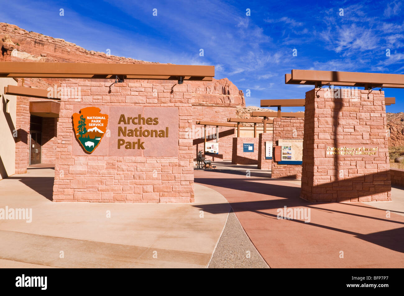 The Arches Visitor Center, Arches National Park, Utah Stock Photo Alamy