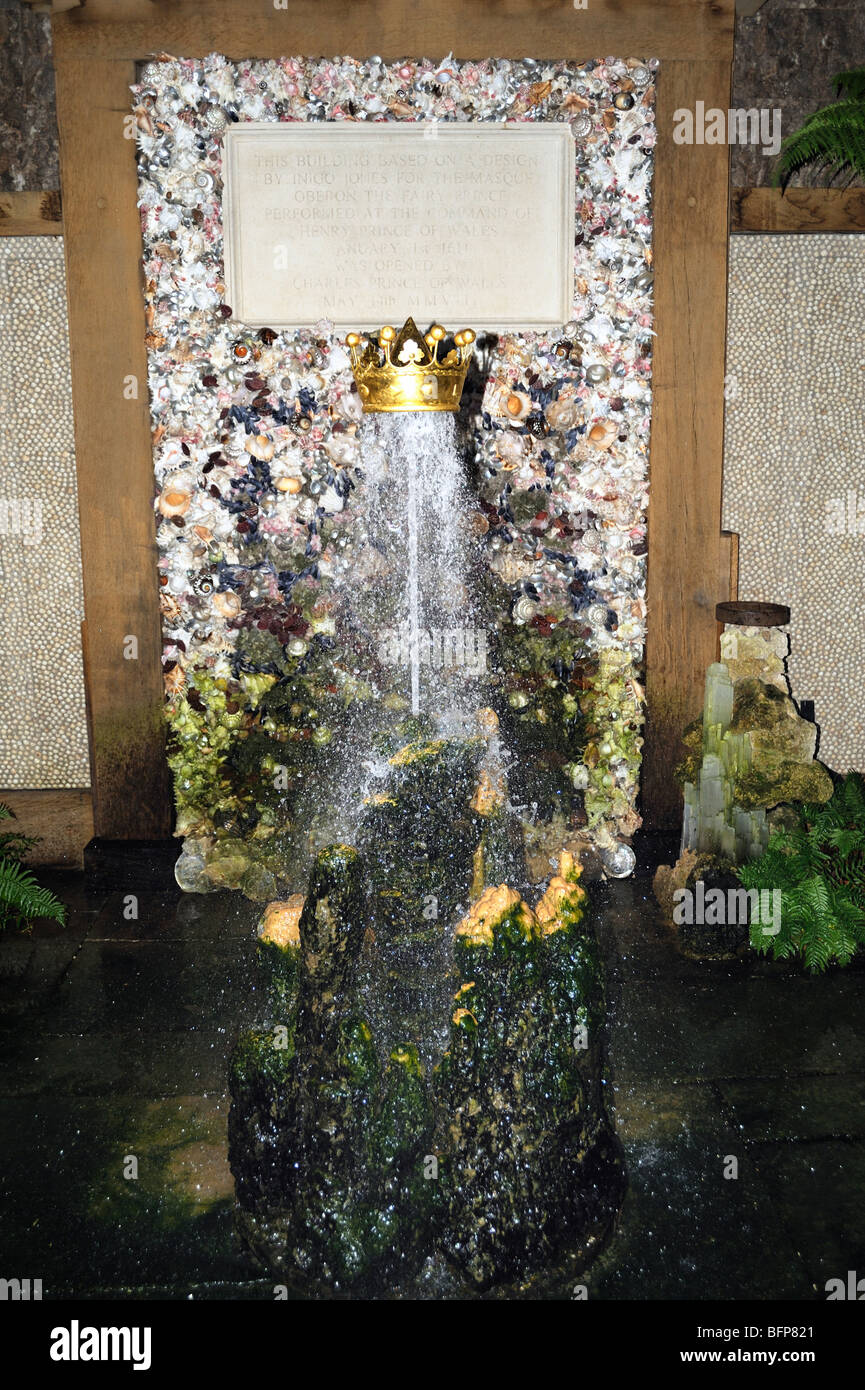 A crown rides on the top of a fountain Stock Photo