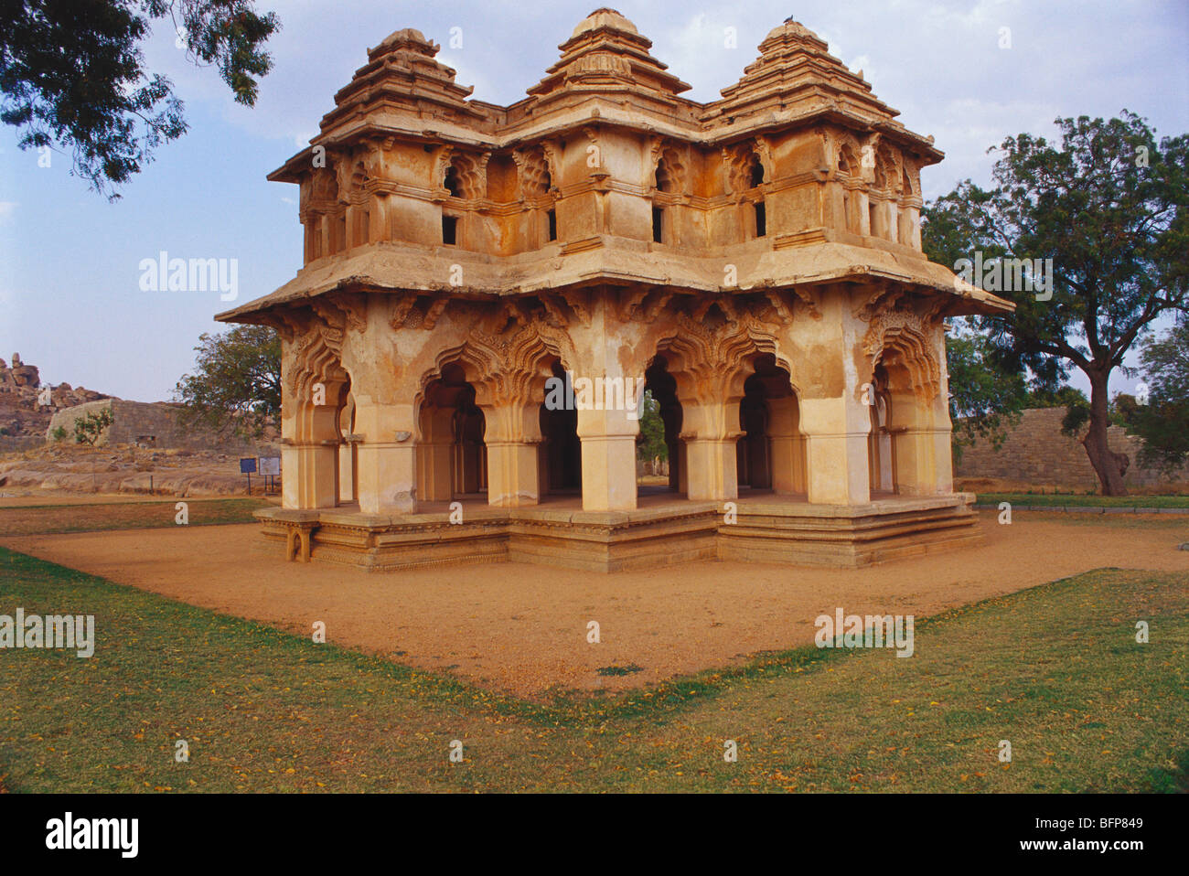 Lotus kamal mahal hampi karnataka hires stock photography and images