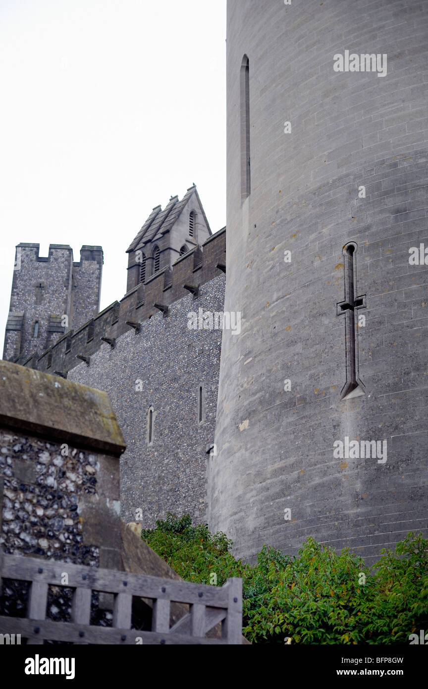 Arundel Castle turrets Stock Photo