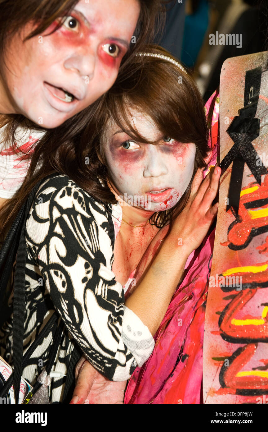 Zombies at First zombie walk festival in Bangkok, Thailand. Stock Photo